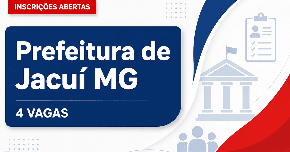 Prefeitura de Jacuí MG abre concurso para vigia com 4 vagas - Prefeitura de Jacuí