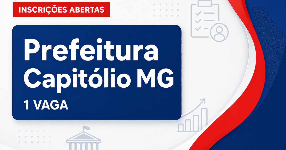 Prefeitura de Capitólio: Prefeitura de Capitólio - MG abre vaga para professor de educação básica A - Prefeitura de Capitólio