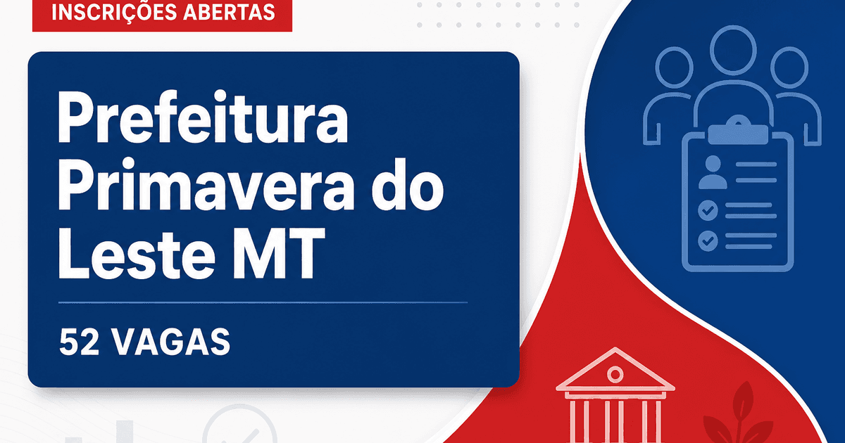 Prefeitura de Primavera do Leste: Prefeitura de Primavera do Leste - MT abre seleção para Agentes de Saúde e de Endemias - Prefeitura de Primavera do Leste