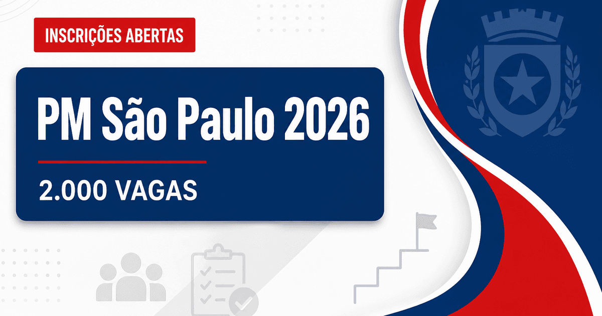 Concurso PM SP tem último dia de inscrição para 2 mil vagas - Polícia Militar de São Paulo