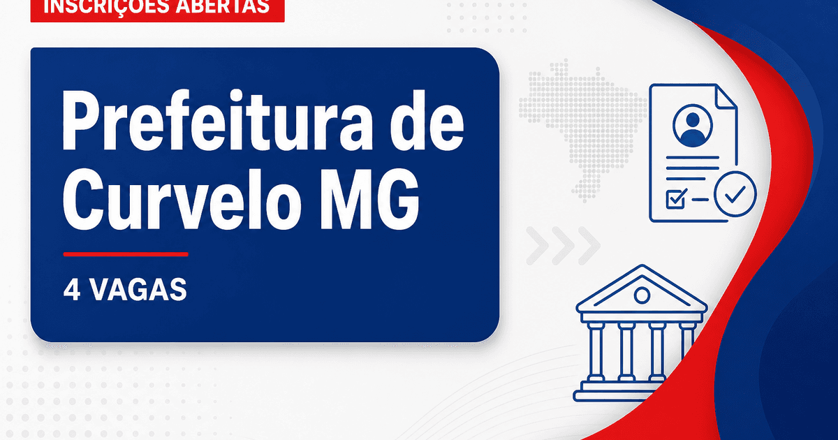 Município de Curvelo MG abre concurso com 4 vagas para auxiliar de serviços I - Prefeitura de Curvelo