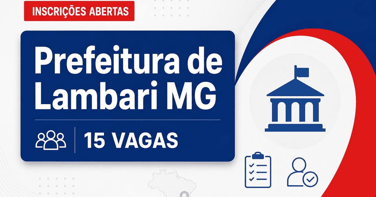 Prefeitura de Lambari: Prefeitura de Lambari - MG abre processo seletivo para o cargo de Oficial de Serviço Público - Prefeitura de Lambari