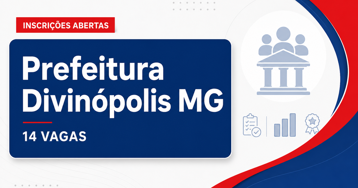 Prefeitura de Divinópolis MG abre concurso com 14 vagas na Saúde - Prefeitura de Divinópolis