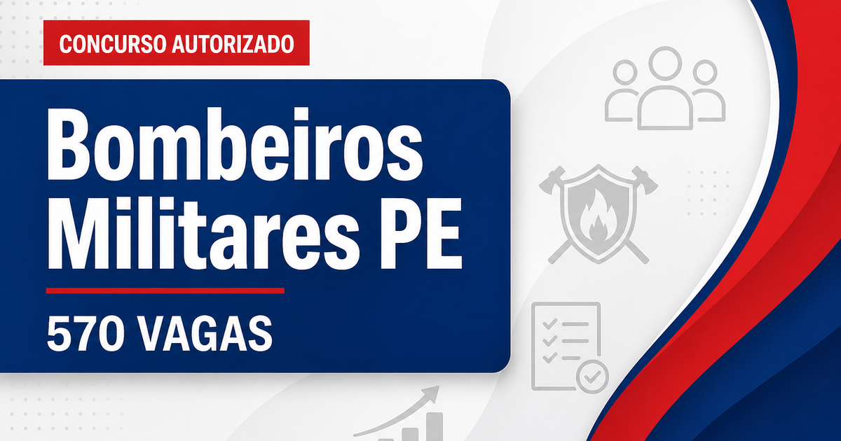 Concurso Bombeiros PE: seleção para 570 vagas tem comissões organizadoras formadas - Corpo de Bombeiros Militar de Pernambuco