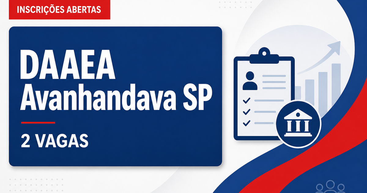 DAAEA - Departamento Autônomo de Água e Esgoto de Avanhandava: DAAEA de Avanhandava - SP abre concurso para Auxiliar de  - Departamento Autônomo de Água e Esgoto de Avanhandava