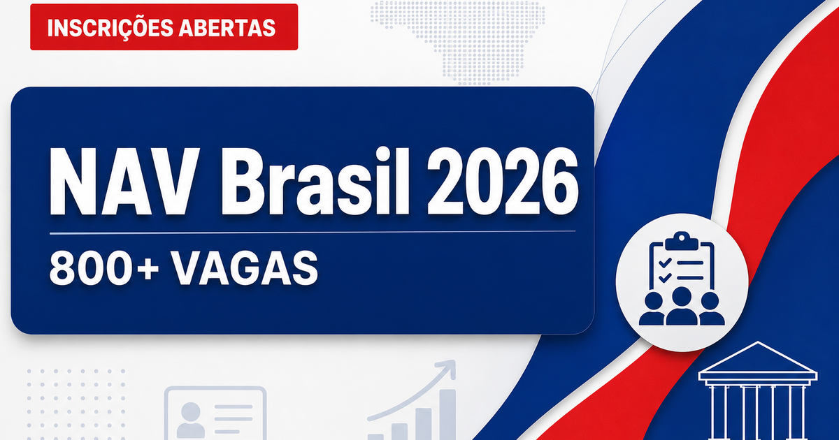 Concurso da NAV Brasil: últimas horas de inscrição para mais de 800 vagas - da NAV Brasil: últimas horas de inscriçãora mais de 800 vagas