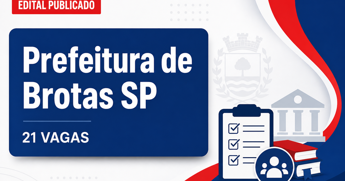 Prefeitura de Estância Turística de Brotas SP retifica concurso com 21 vagas - Prefeitura da Estância Turística de Brotas