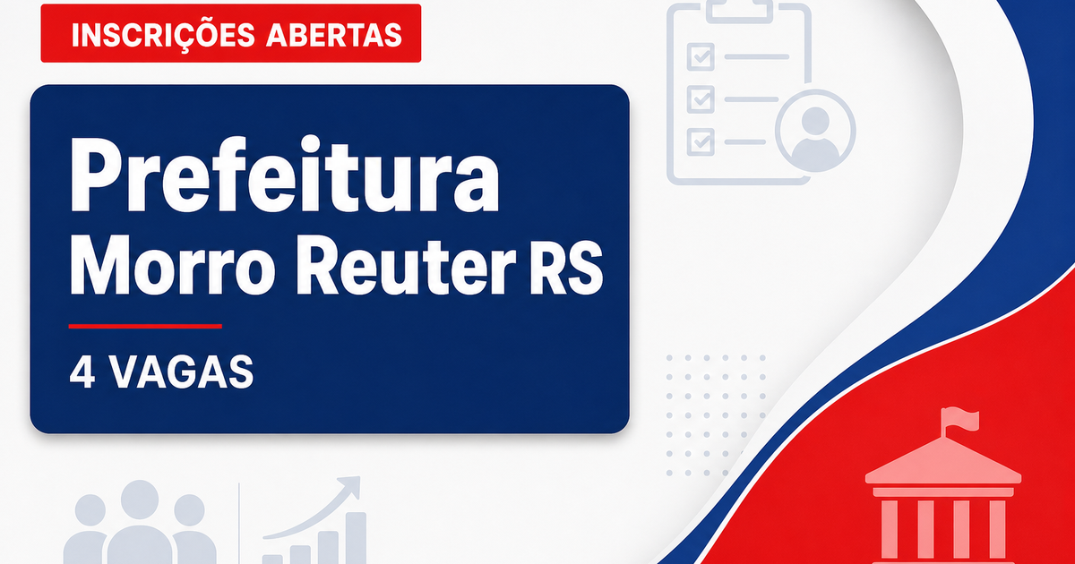 Prefeitura de Morro Reuter: Prefeitura de Morro Reuter - RS abre concurso público com salários de até R$ 5,8 mil - Prefeitura de Morro Reuter