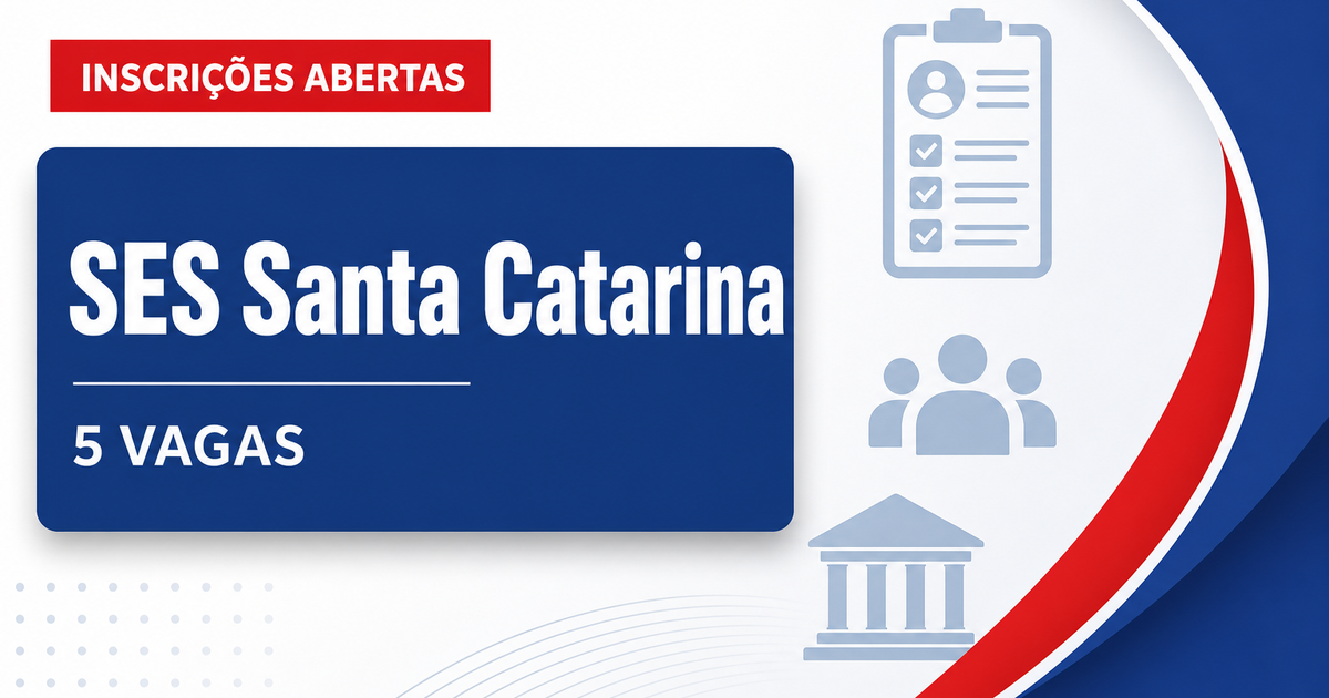 SES - Secretaria de Estado da Saúde de Santa Catarina: SES-SC abre processo seletivo com vagas de nível médio e superior - Secretaria de Estado da Saúde de Santa Catarina