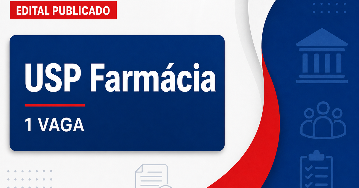 Faculdade de Ciências Farmacêuticas USP abre processo seletivo com 1 vaga - Faculdade de Ciências Farmacêuticas USP