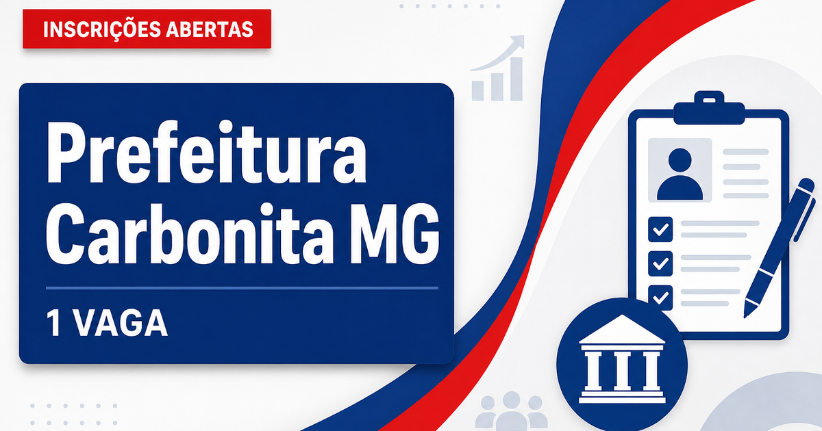 Prefeitura de Carbonita MG abre processo seletivo com 1 vaga para psicólogo - Prefeitura de Carbonita