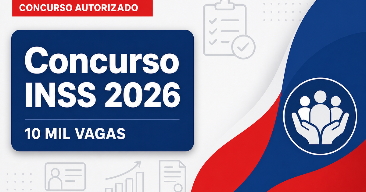 Concurso INSS: presidente confirma negociações para autorização de 10 mil vagas - INSS: presidente confirma negociaçõesra autorização de 10 mil vagas