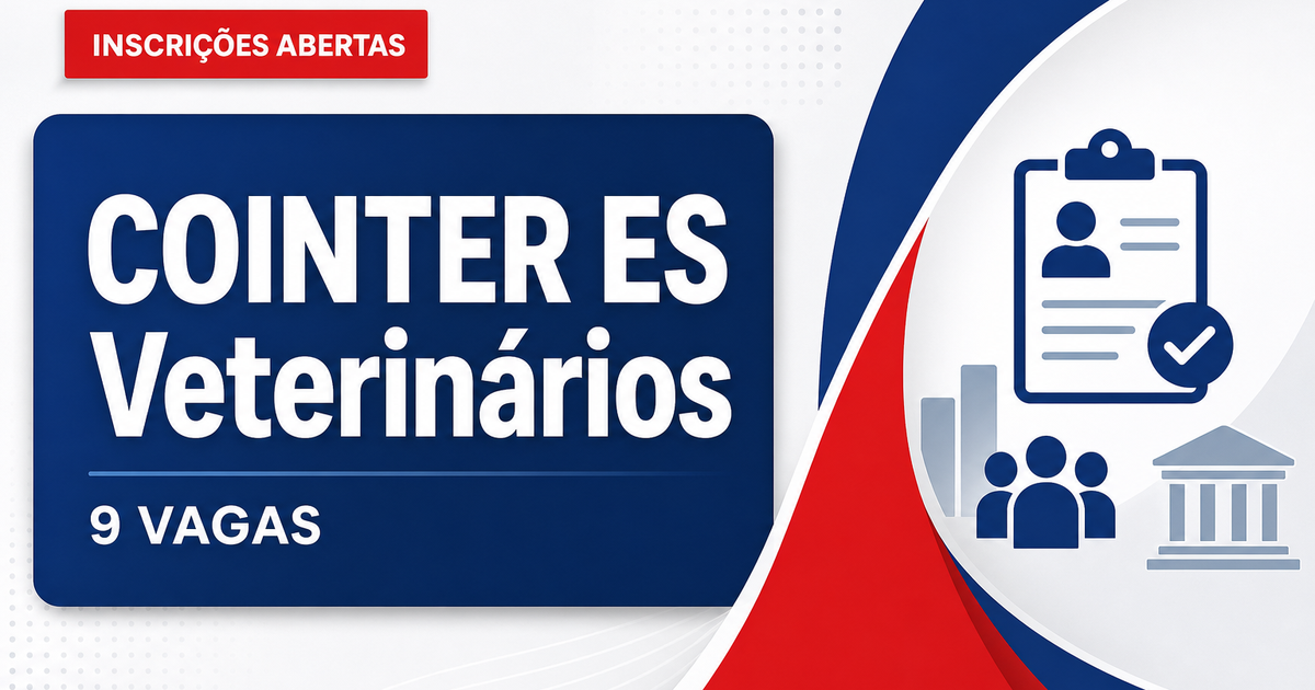 COINTER - Consórcio Público Intermunicipal: COINTER - ES abre seleção com vagas para Médicos Veterinários - COINTER - Consórcio Público Intermunicipal