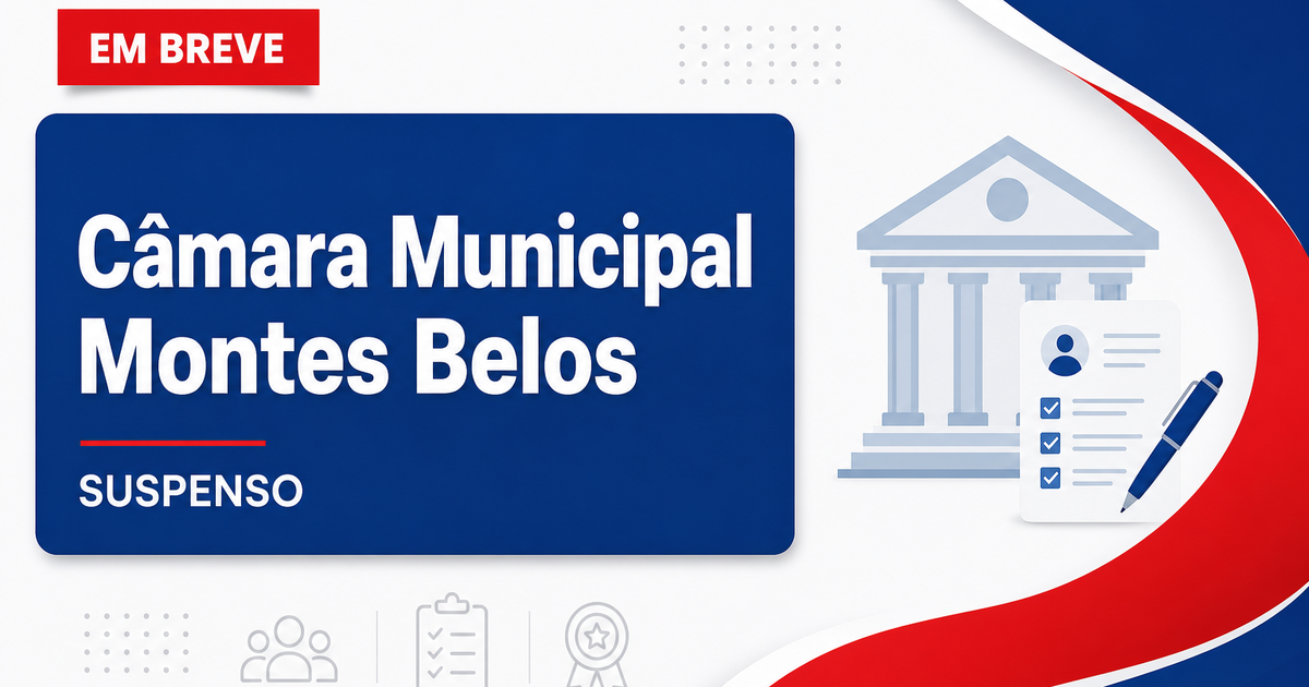 Câmara Municipal de São Luís de Montes Belos GO suspende concurso público - Câmara Municipal de São Luís de Montes Belos