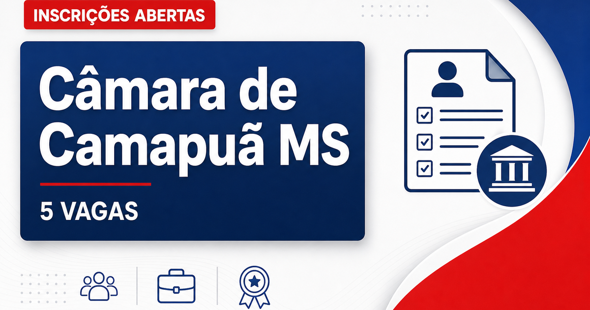 Câmara de Camapuã: Câmara de Camapuã - MS abre concurso público com salários de até R$ 4 mil - Câmara de Camapuã