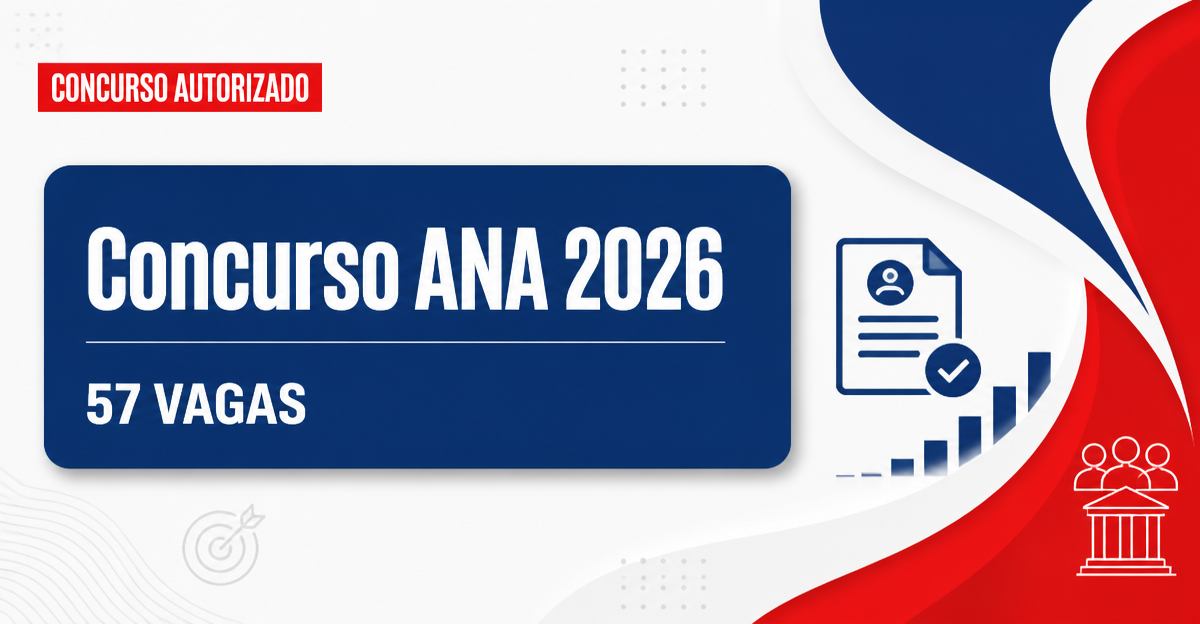 ANA solicita autorização para concurso com 57 vagas; MGI avalia pedido - ANA solicita autorizaçãora  com 57 vagas; MGI avalia pedido
