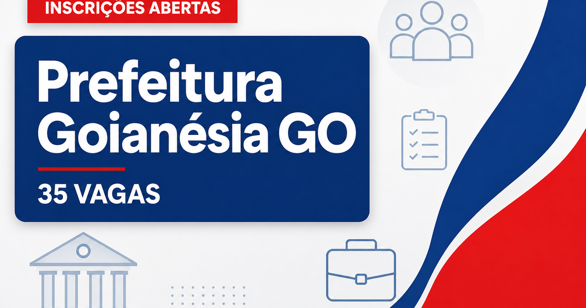 Prefeitura de Goianésia: Prefeitura de Goianésia - GO abre seleção com vagas para Auxiliar de Serviços Gerais e Pedreiro - Prefeitura de Goianésia
