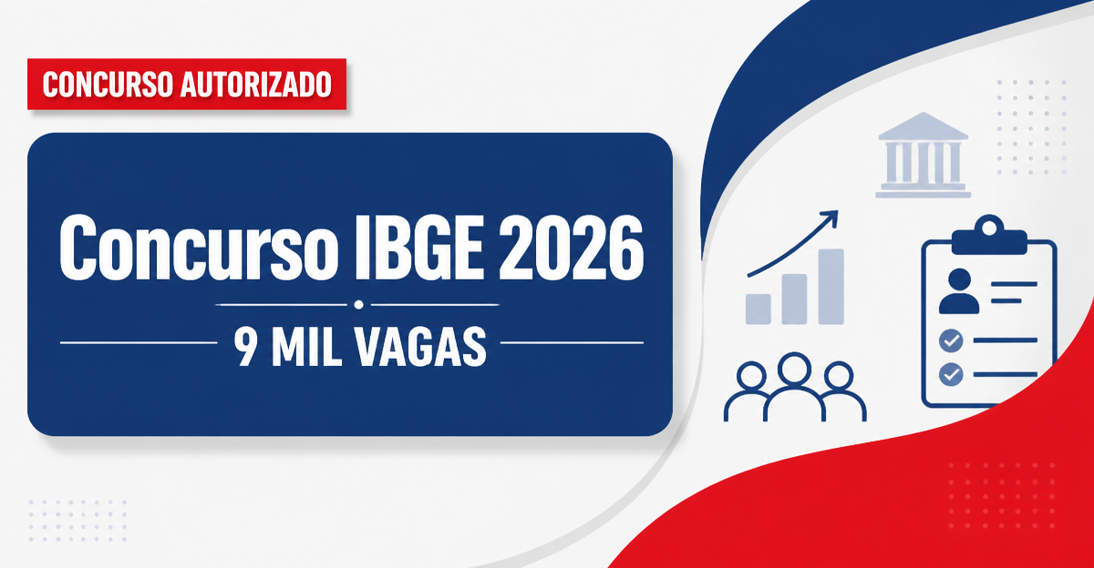 Concurso IBGE tem banca habilitada para 9 mil vagas; veja cargos! - IBGE tem banca habilitadara 9 mil vagas; veja cargos!