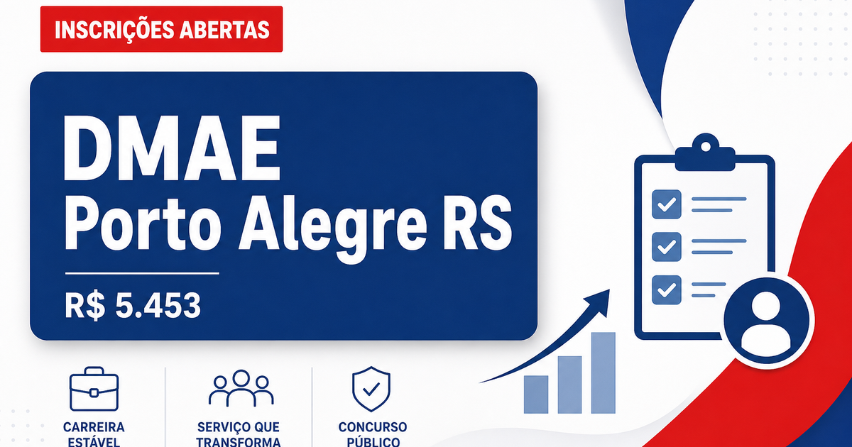 Processo seletivo DMAE Porto Alegre RS abre vagas com salários de até R$ 5.453 - Departamento Municipal de Água e Esgoto