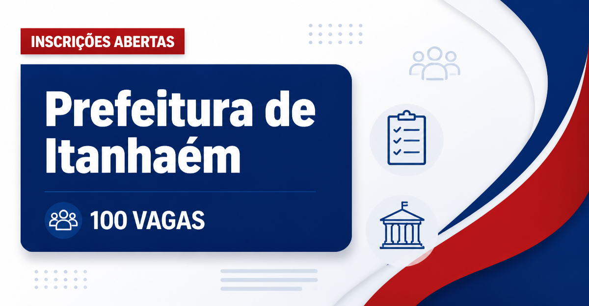 Prefeitura da Estância Balneária de Itanhaém: Prefeitura de Itanhaém - SP abre processo seletivo com 100 vagas - Prefeitura de Itanhaém