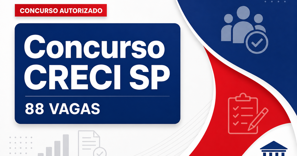 Concurso CRECI SP: definida banca para 88 vagas e cadastros de niveis médio e superior - CRECI SP