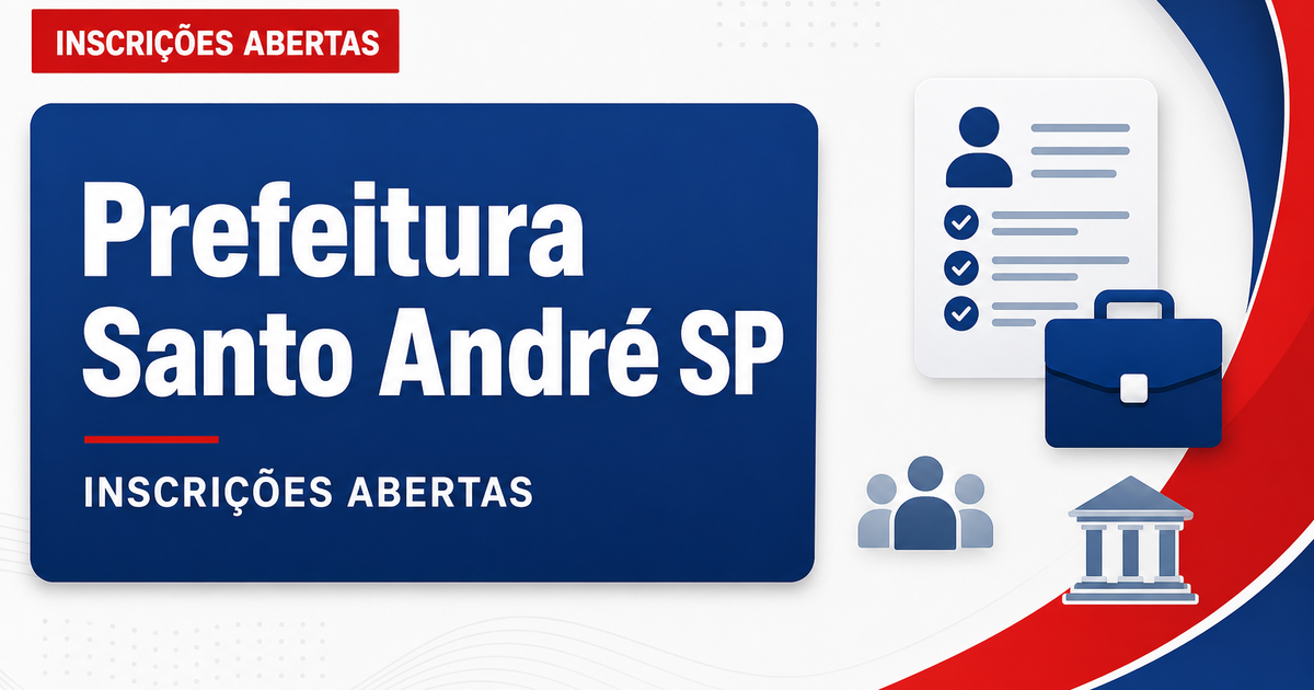 Concurso em Santo André (SP) abre inscrições para cargo de nível médio - Prefeitura de Santo André