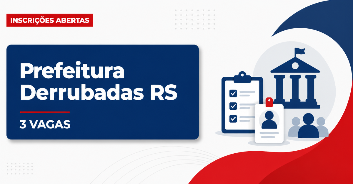 Prefeitura de Derrubadas RS abre processo seletivo com 3 vagas para professor de Educação Física - Prefeitura de Derrubadas