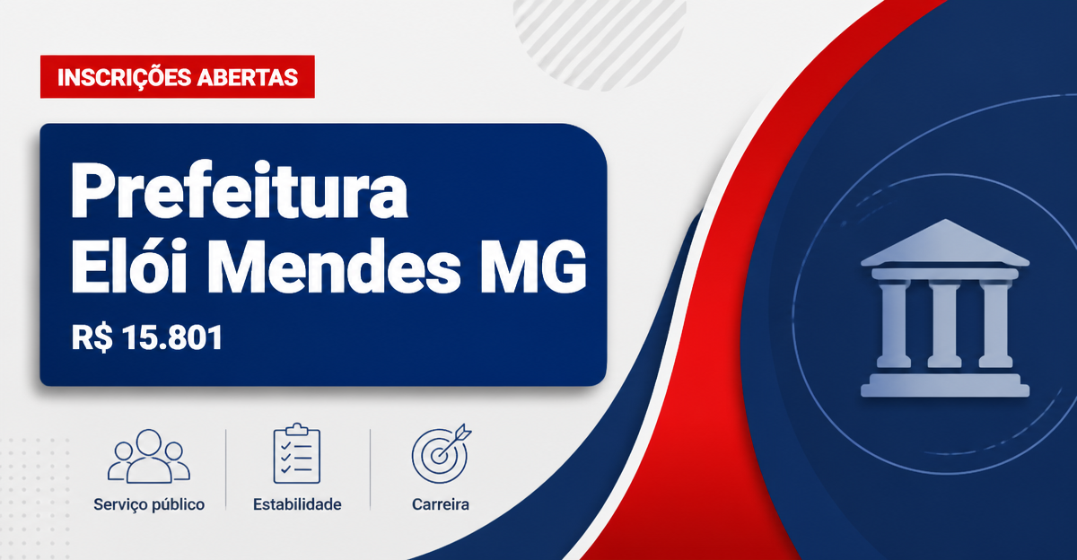 Prefeitura de Elói Mendes: Prefeitura de Elói Mendes - MG abre seleção para profissionais de saúde com salários de até R - Prefeitura de Elói Mendes