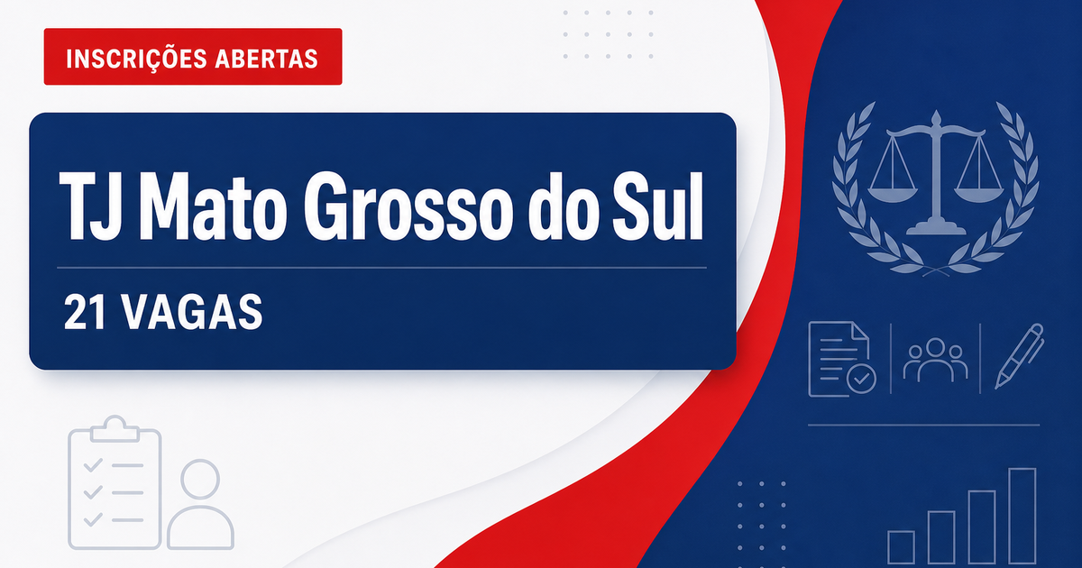 Processo seletivo do TJ MS: inscrições para 21 vagas entra na reta final - Tribunal de Justiça do Mato Grosso do Sul