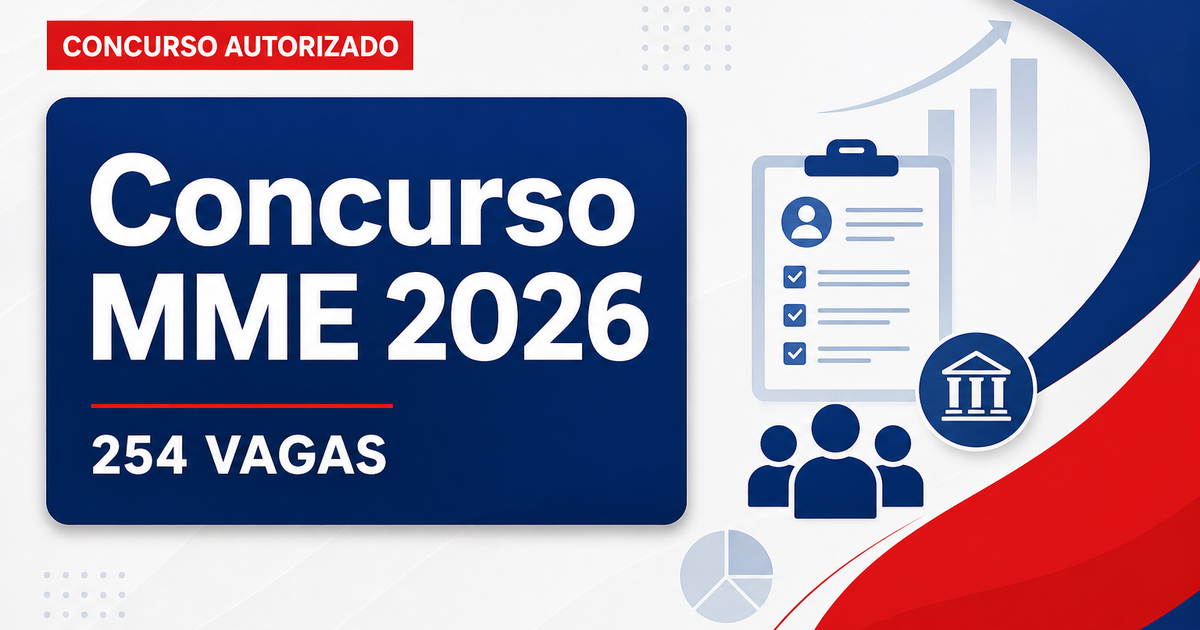 Concurso MME: pedido de autorização para 254 vagas de nível superior - MME: pedido de autorizaçãora 254 vagas de nível superior