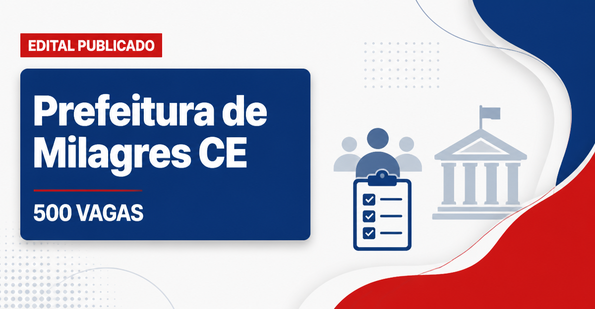 Prefeitura de Milagres CE abre concursos com mais de 500 vagas - Prefeitura de Milagres