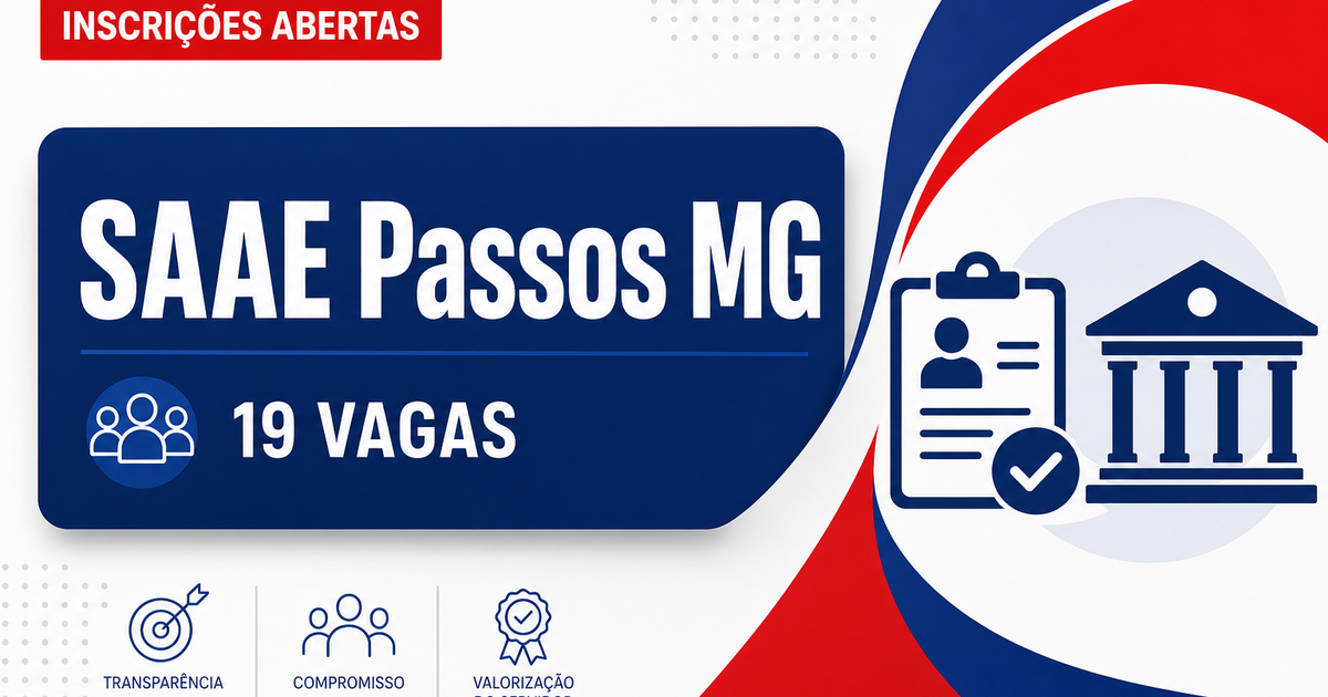 SAAE - Serviço Autônomo de Água e Esgoto do Município de Passos: SAAE de Passos - MG retifica concurso para diversos nív - Serviço Autônomo de Água e Esgoto do Município de Passos