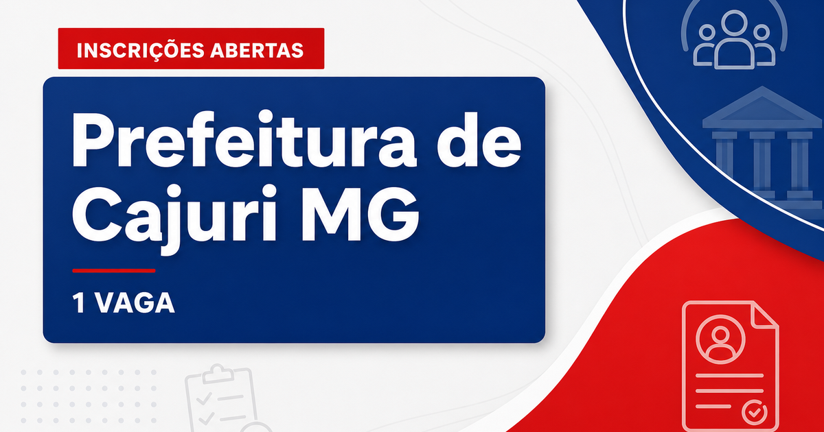 Prefeitura de Cajuri: Prefeitura de Cajuri - MG abre processo seletivo para Agente de Combate às Endemias - Prefeitura de Cajuri
