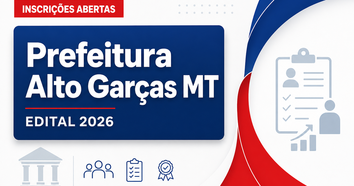 Prefeitura de Alto Garças MT abre processo seletivo para professor - Prefeitura de Alto Garças