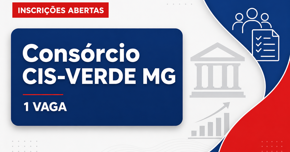 Consórcio CIS-VERDE Carangola MG abre processo seletivo para 1 vaga - Consórcio CIS-VERDE Carangola