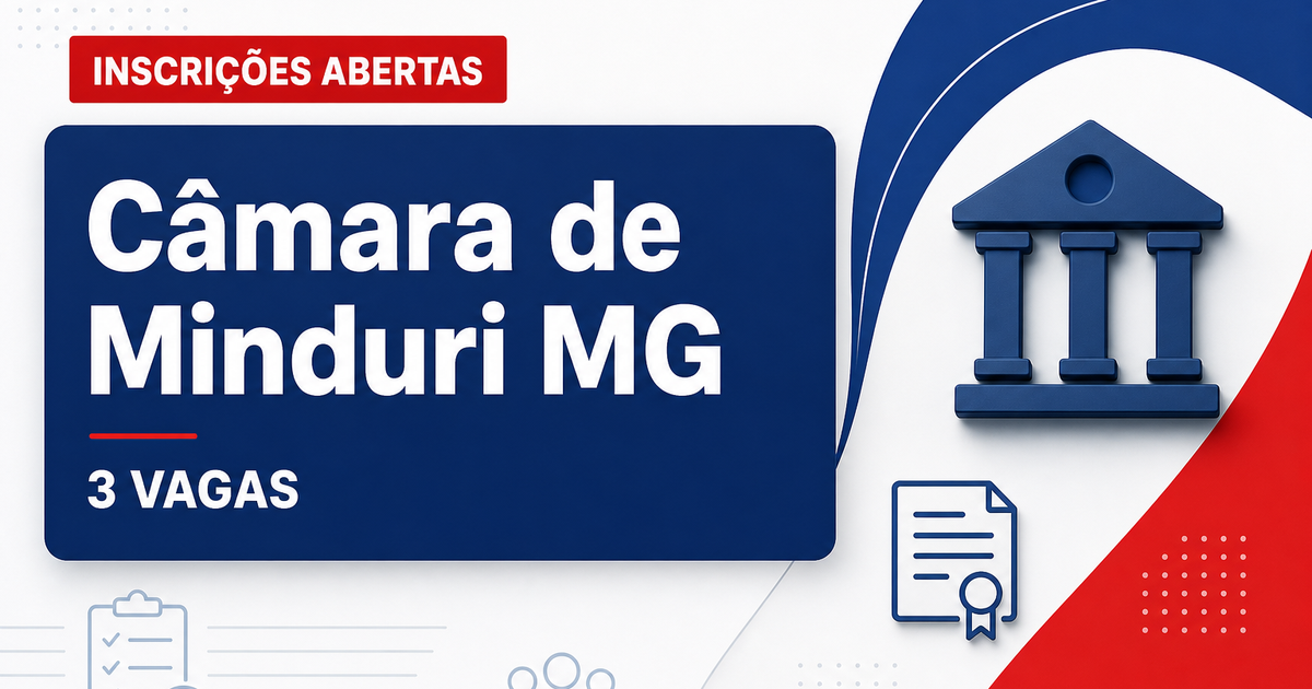 Câmara de Minduri: Câmara de Minduri - MG abre concurso para Auxiliar de Serviços Gerais e Técnico Legislativo - Câmara de Minduri