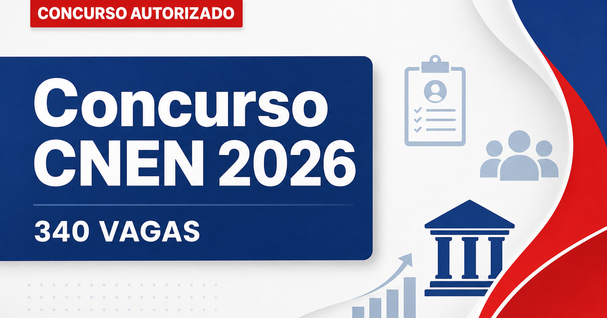 CNEN solicita ao MGI autorização para concurso com 340 vagas - CNEN solicita ao MGI autorizaçãora  com 340 vagas