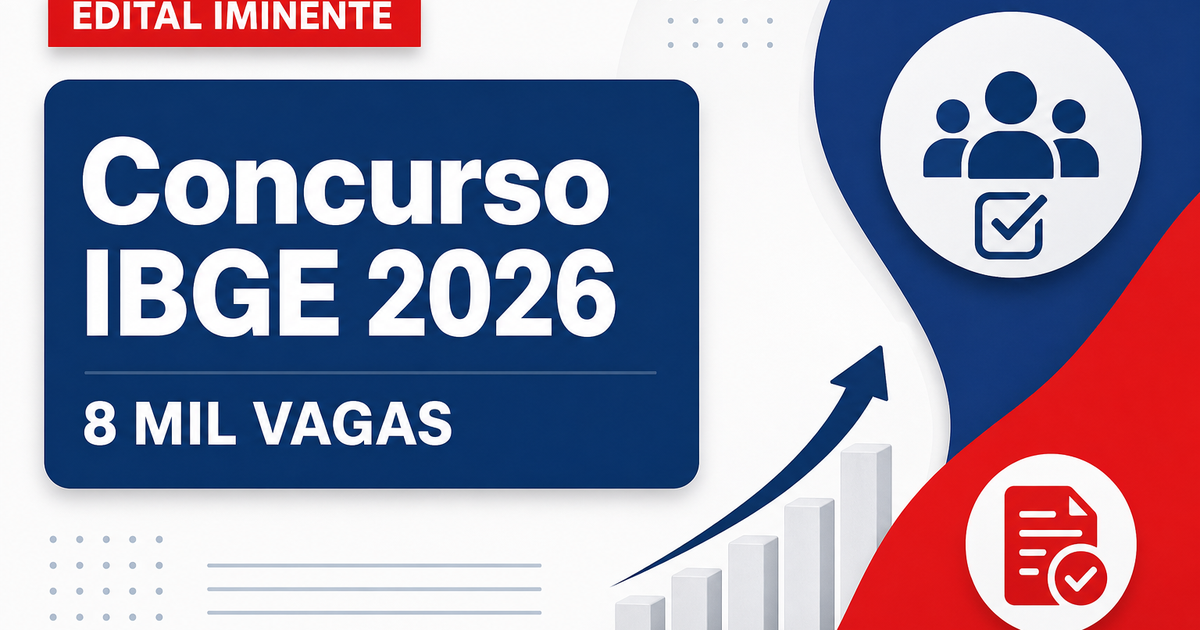 Concurso IBGE: edital com 8 mil vagas sai nesta sexta-feira, 12 - IBGE: edital com 8 mil vagas sai nesta sexta-feira, 12