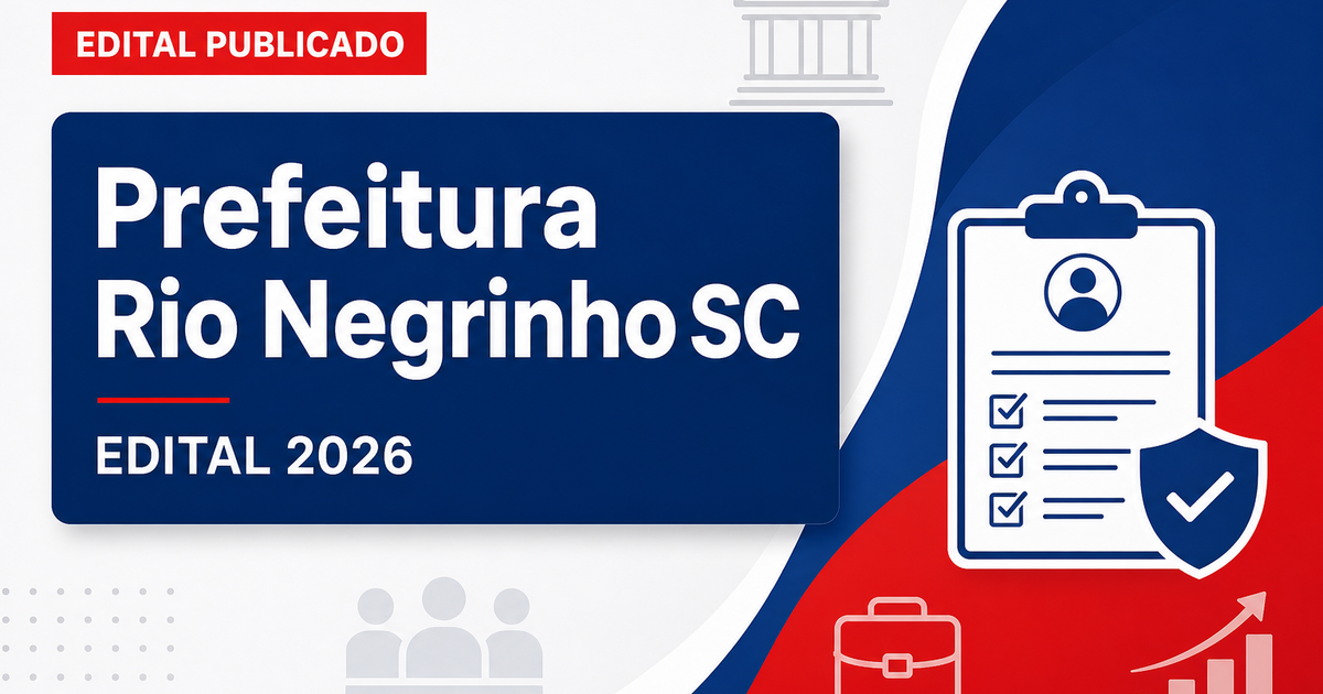 Prefeitura de Rio Negrinho SC abre processo seletivo em Saúde, Educação, Obras e TI - Prefeitura de Rio Negrinho