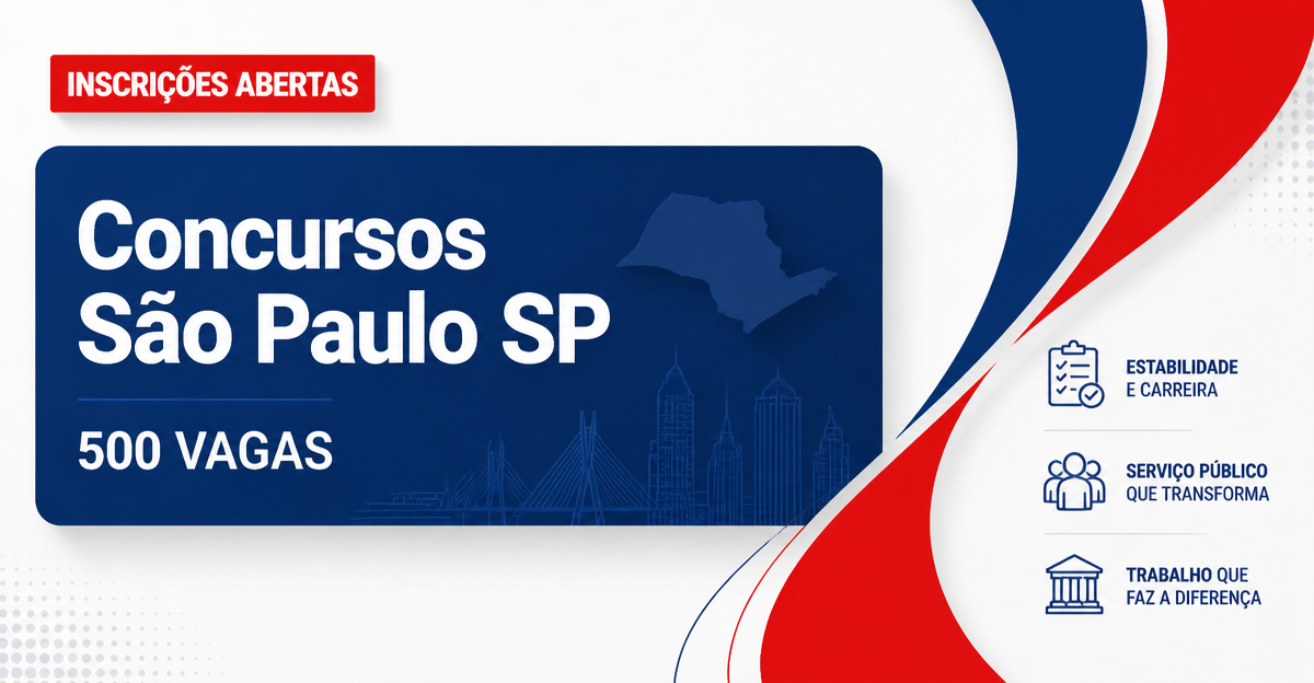 Vai perder? Concursos em SP encerram inscrições nesta semana para quase 500 vagas - Vários órgãos