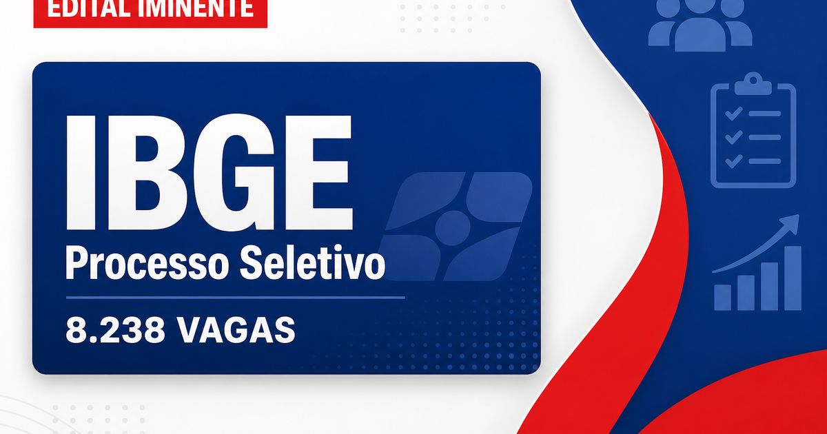 IBGE: Processo seletivo oferece 8.238 vagas com salários de até R$ 4.008,00 - IBGE: Processo seletivo oferece 8.238 vagas com salários de até R$ 4.008,00