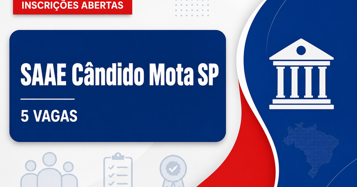 SAAE - Serviço Autônomo de Água e Esgoto de Cândido Mota: SAAE de Cândido Mota - SP abre concurso público para níveis fu - Serviço Autônomo de Água e Esgoto de Cândido Mota