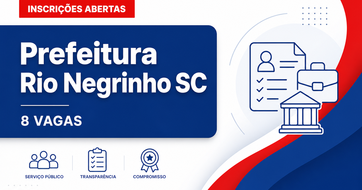 Prefeitura de Rio Negrinho: Prefeitura de Rio Negrinho - SC abre processo seletivo com salários de até R$ 18.538,78 - Prefeitura de Rio Negrinho