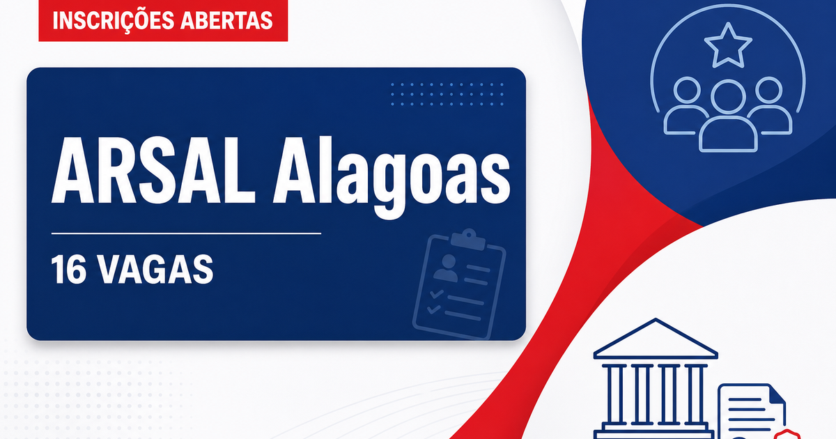 ARSAL - Agência Reguladora de Serviços Públicos do Estado de Alagoas: ARSAL - AL abre concurso para o cargo de Analista - Agência Reguladora de Serviços Públicos do Estado de Alagoas