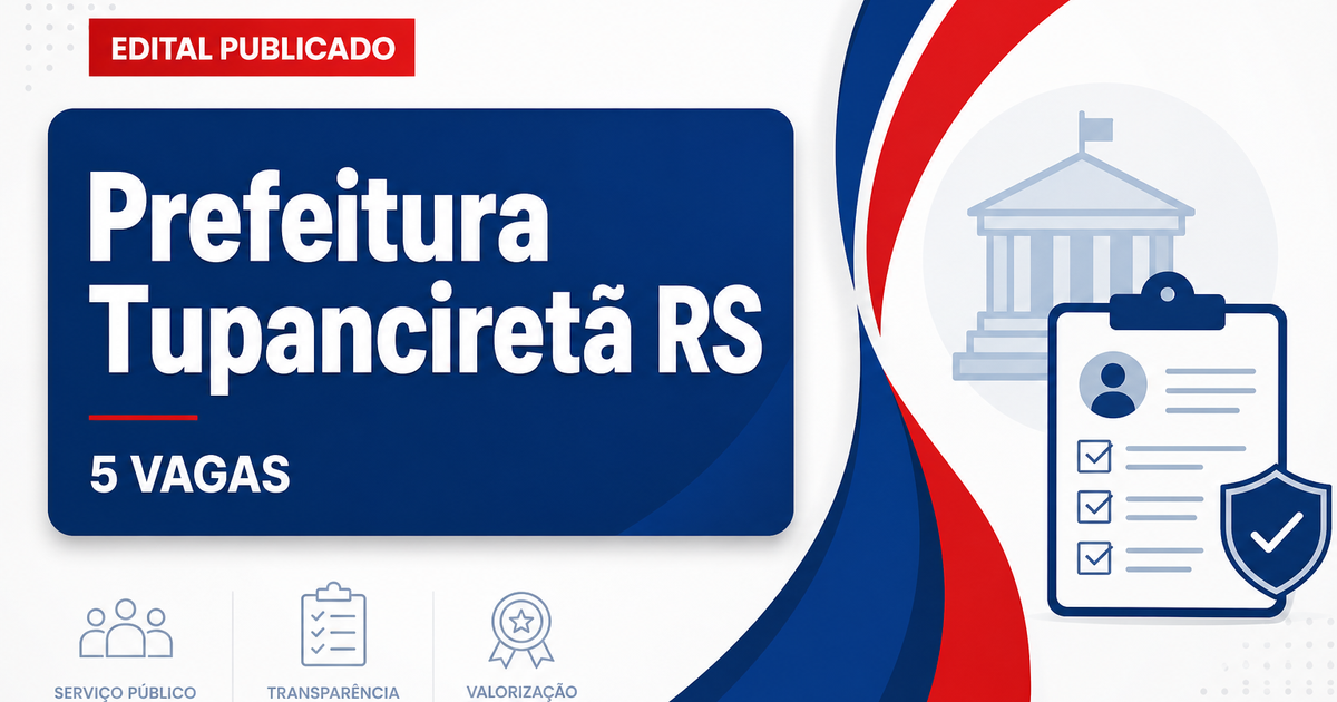 Prefeitura de Tupanciretã RS abre processo seletivo com 5 vagas ACE - Prefeitura de Tupanciretã