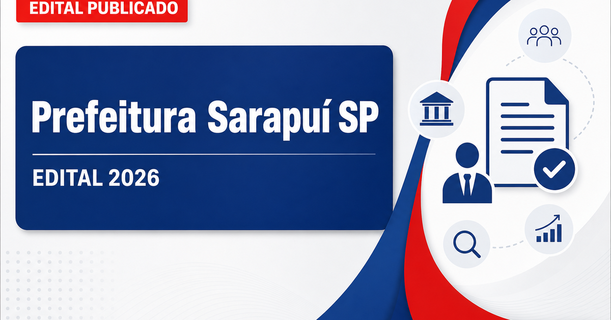 Prefeitura de Sarapuí - SP abre concurso público para o cargo de Tecnólogo em Turismo - Prefeitura de Sarapuí