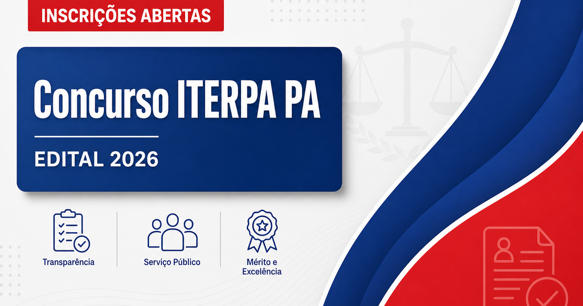 ITERPA - PA abre vagas em processos seletivos para diversas áreas - Instituto de Terras do Pará