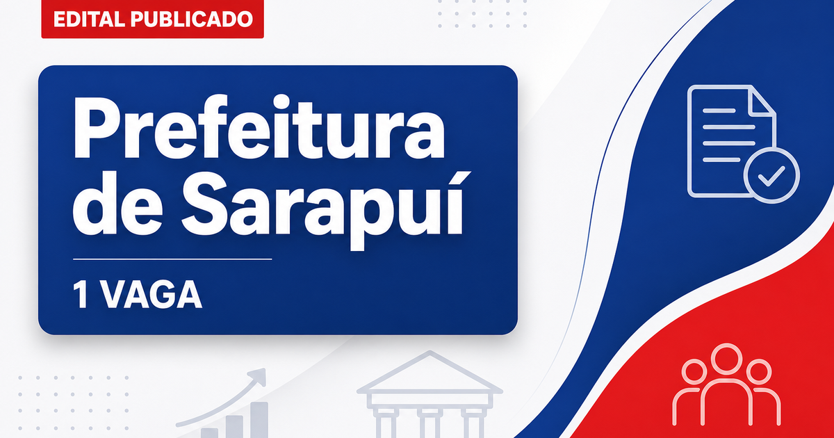 Concurso Prefeitura de Sarapuí SP abre 1 vaga para tecnólogo em turismo - Prefeitura de Sarapuí