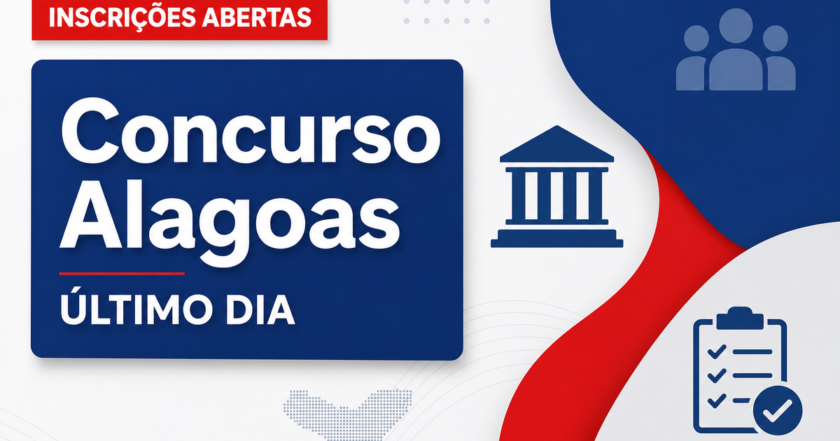 Concurso em Alagoas tem último dia de inscrição; veja as datas! - Alagoas