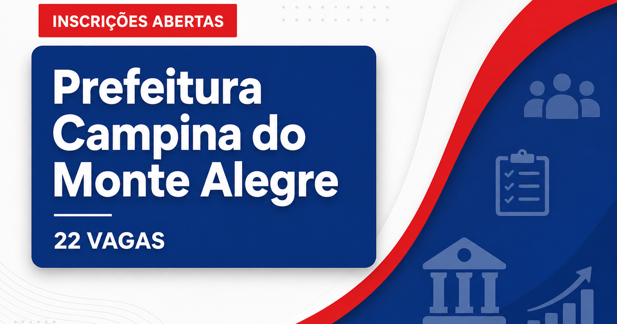 Prefeitura de Campina do Monte Alegre: Prefeitura de Campina do Monte Alegre - SP abre concurso público com vagas imedia - Prefeitura de Campina do Monte Alegre
